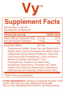 Truvy Pills Vy Ingredients label